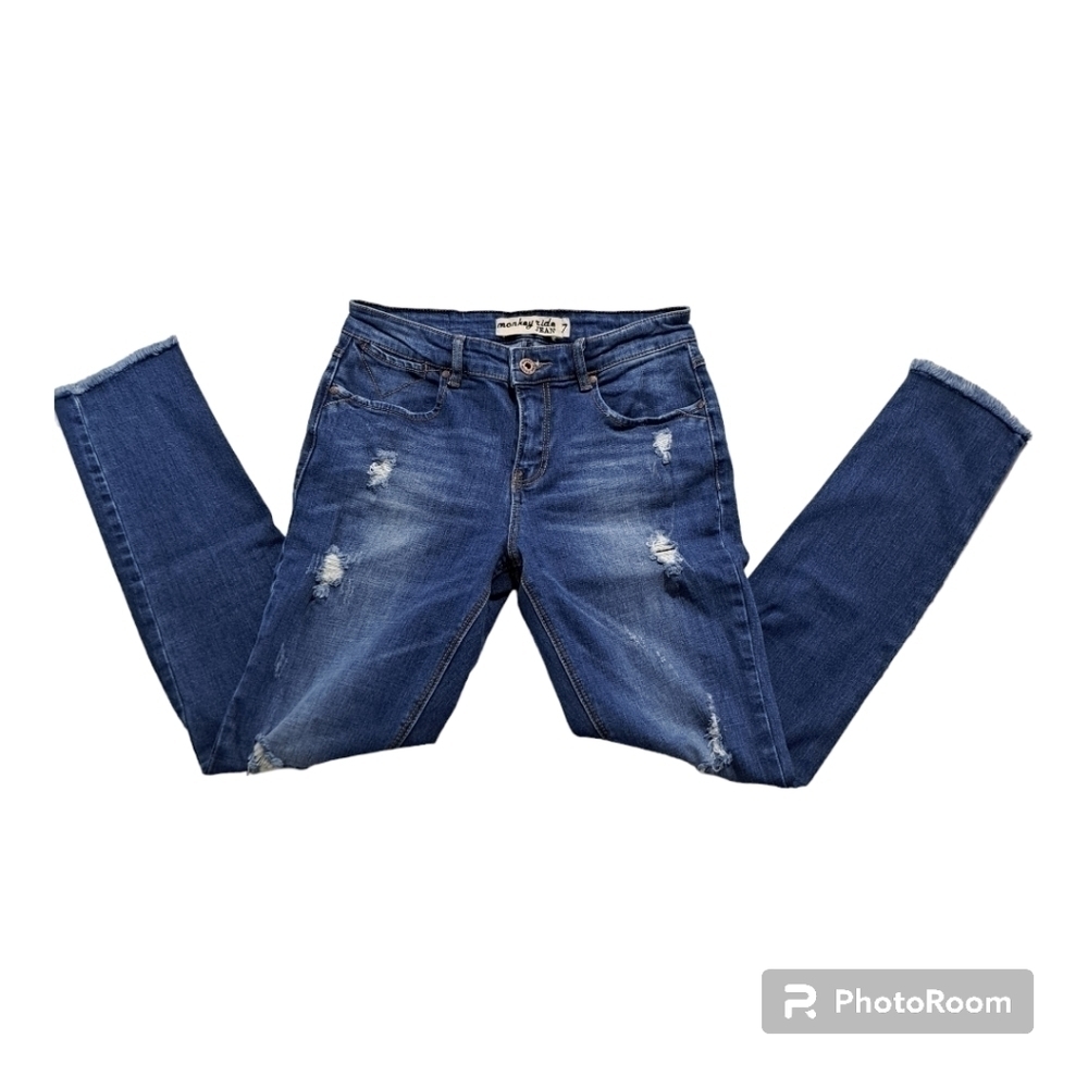 3 FOR 12 SALE Monkey Ride Distressed Jean Size 7